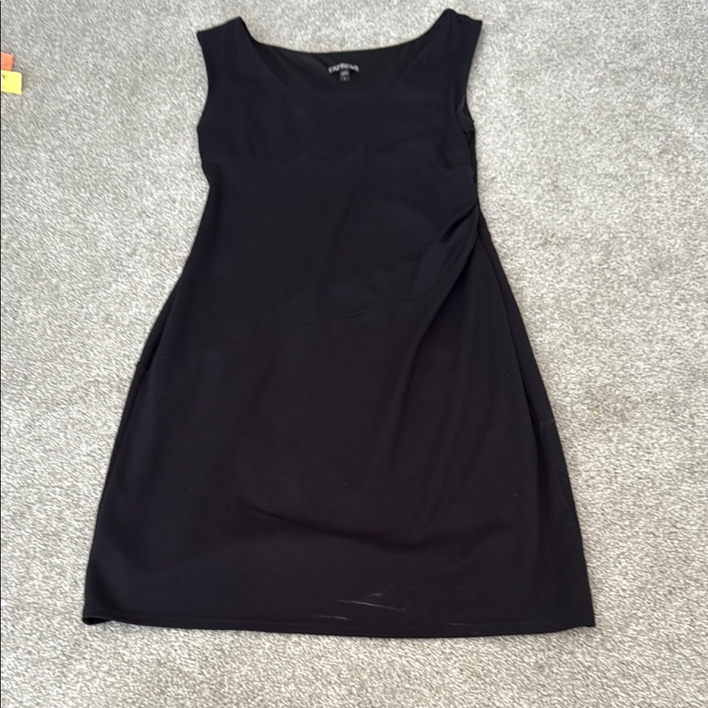 Express Black Sheath Mini Dress Square Neck Sleeveless